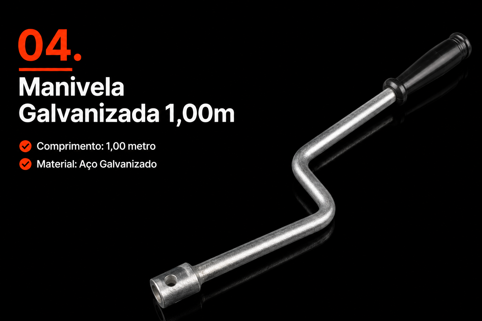 Manivela Galvanizada 1,00 m