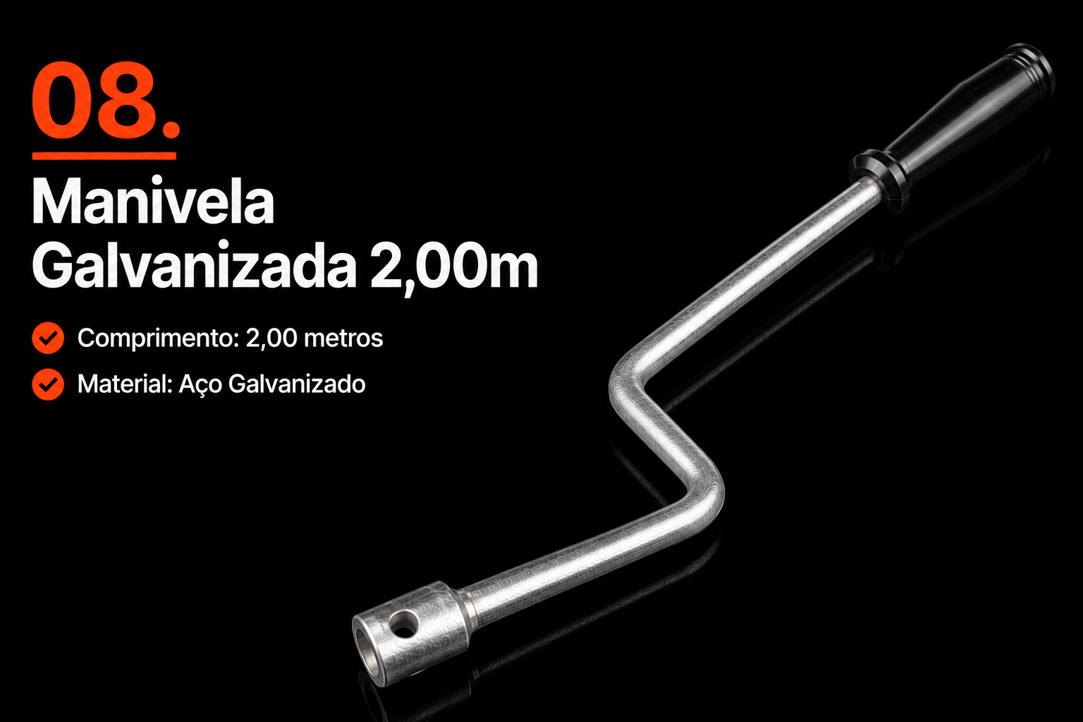 Manivela Galvanizada 2,00 m